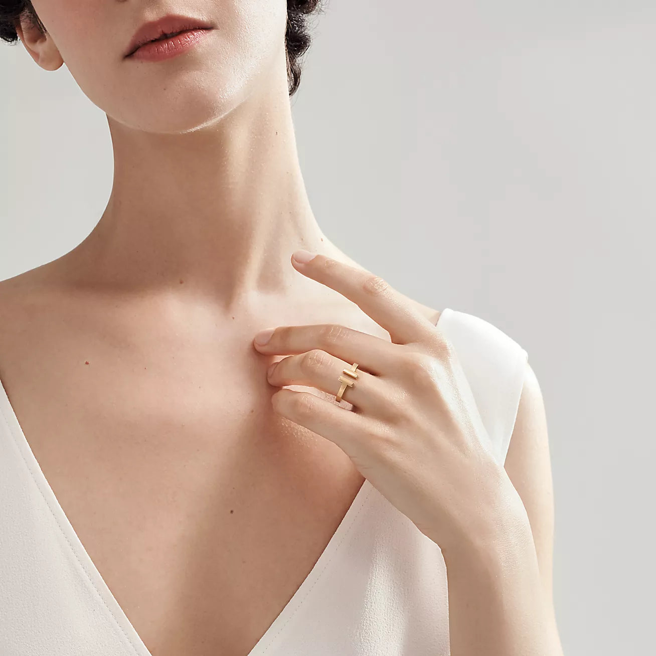 Tiffany T Square Ring in Rose Gold