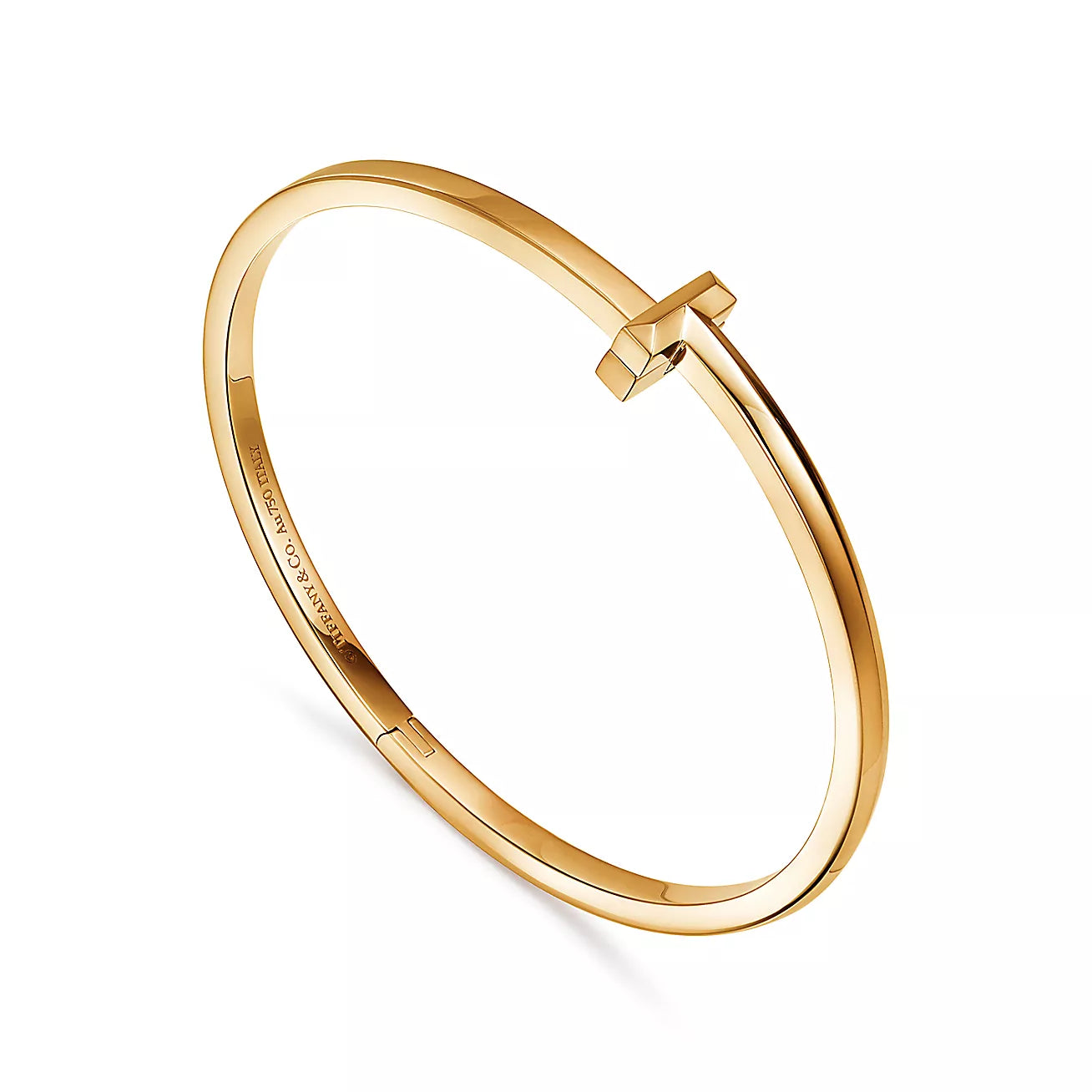 Tiffany T T1 Narrow Hinged Bangle in 18k Gold