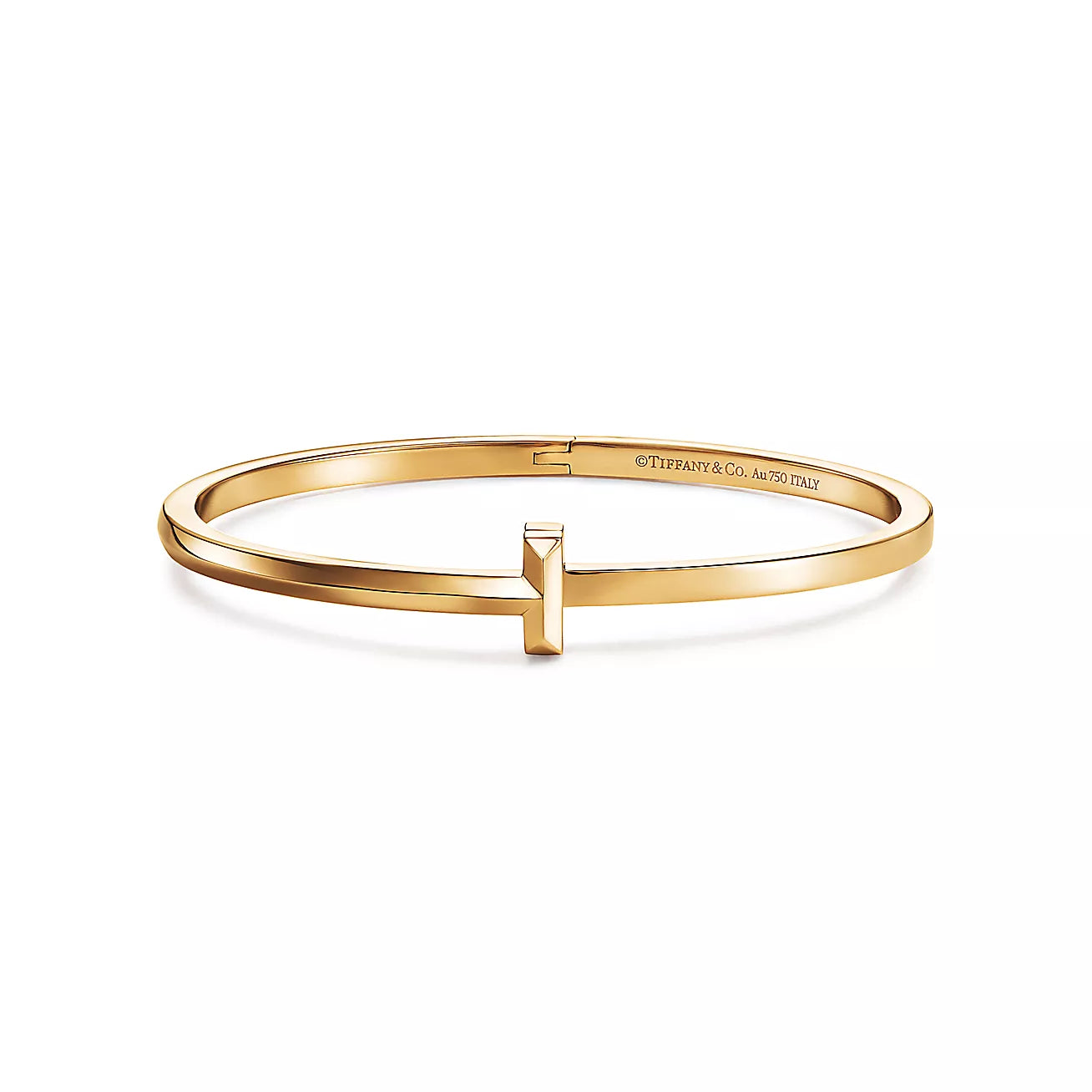 Tiffany T T1 Narrow Hinged Bangle in 18k Gold