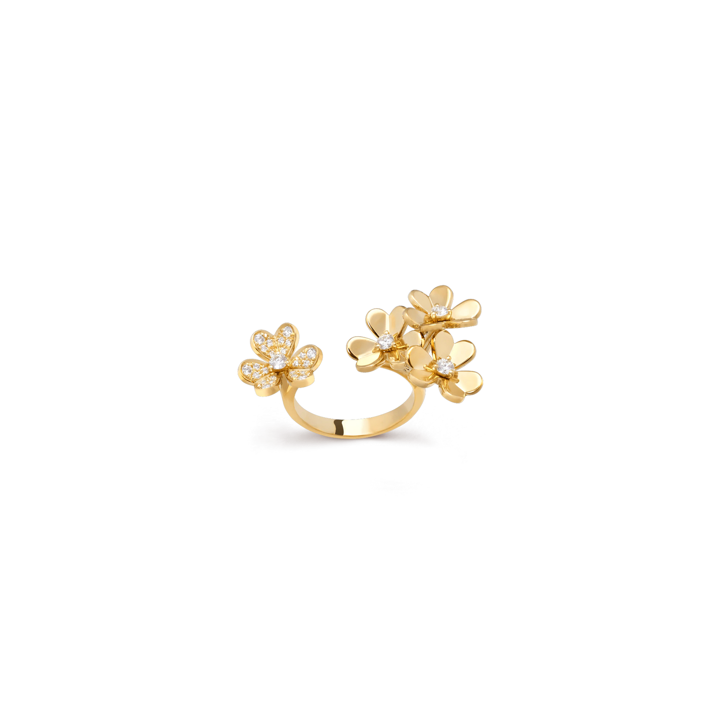 Frivole Between the Finger Ring Yellow gold, Diamond