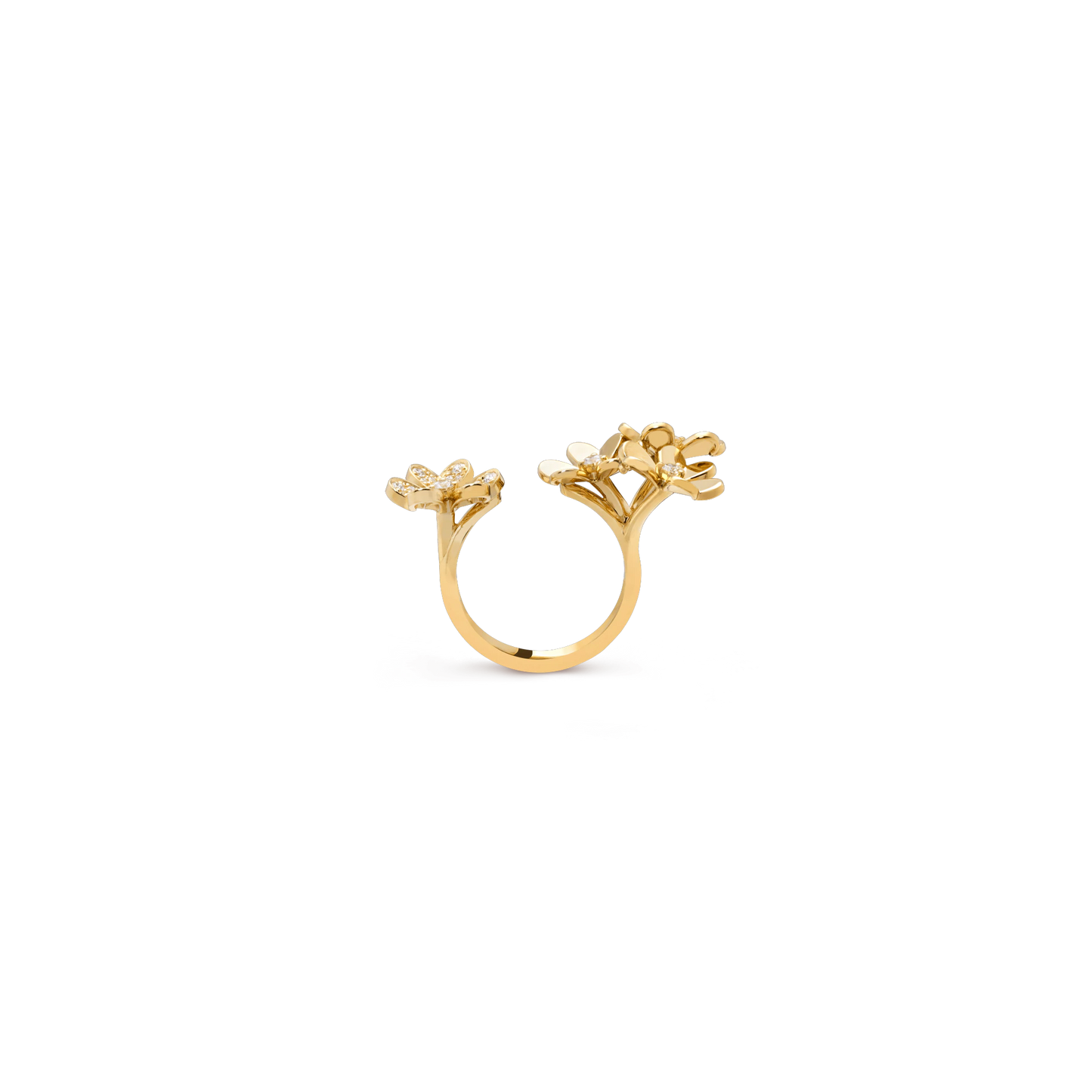 Frivole Between the Finger Ring Yellow gold, Diamond