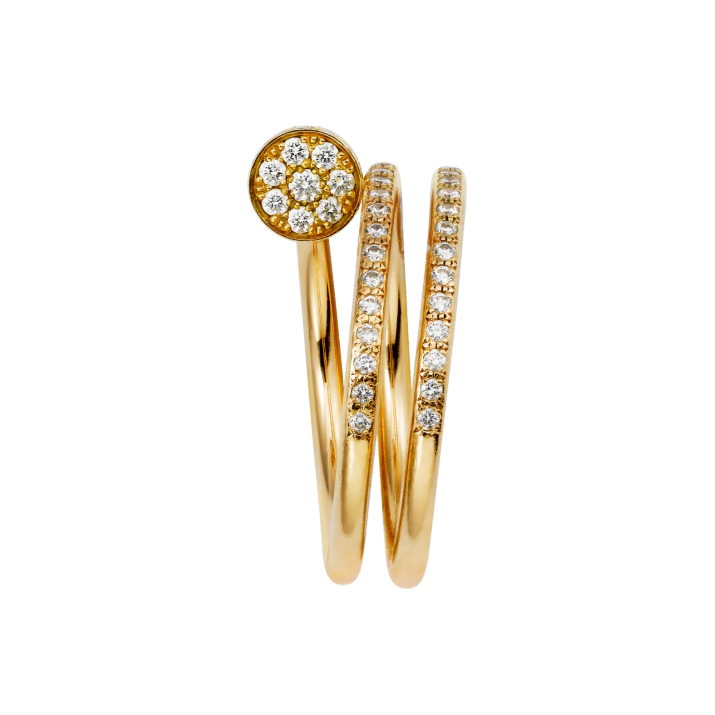JUSTE UN CLOU RING YELLOW GOLD, DIAMONDS B4211900