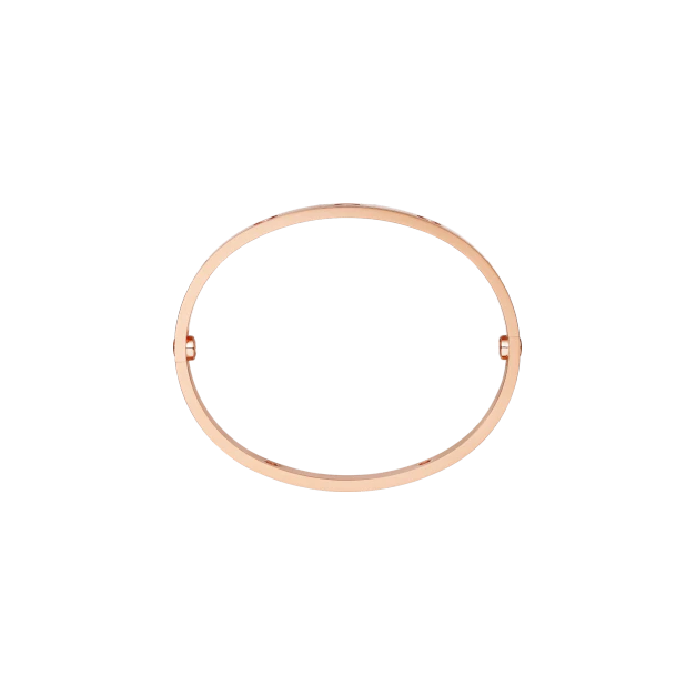 LOVE BRACELET, 4 DIAMONDS PINK GOLD DIAMOND