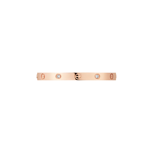 LOVE BRACELET, 4 DIAMONDS PINK GOLD DIAMOND