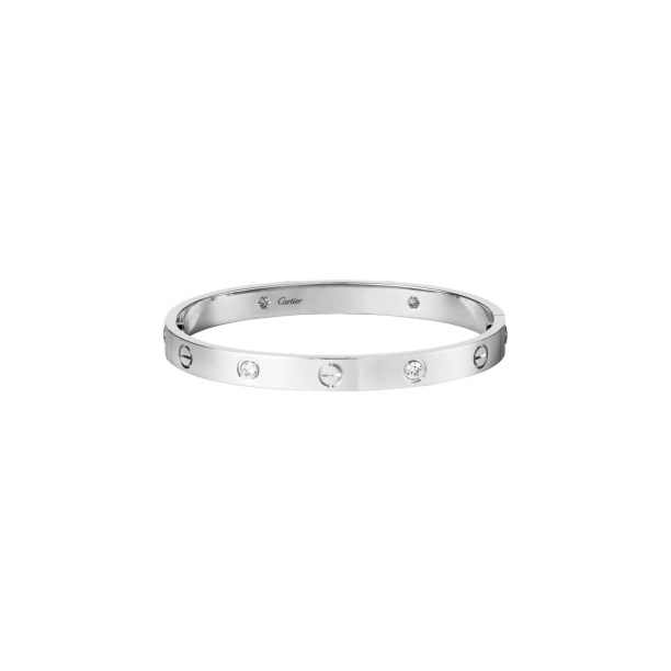 LOVE BRACELET, 4 DIAMONDS WHITE GOLD, DIAMONDS