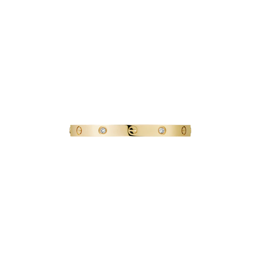 LOVE BRACELET, 4 DIAMONDS YELLOW GOLD, DIAMONDS