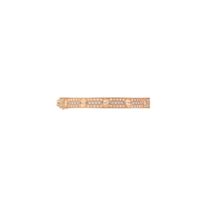 LOVE BRACELET, DIAMOND-PAVED PINK GOLD, DIAMONDS