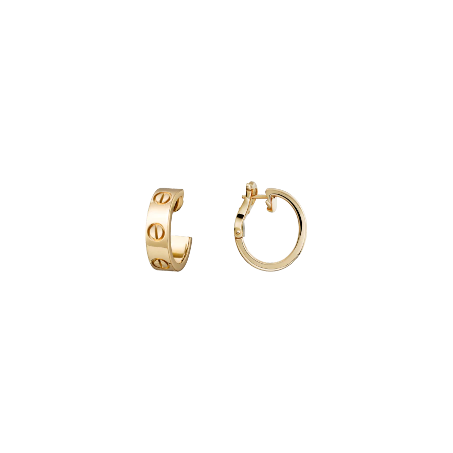 LOVE EARRINGS YELLOW GOLD SM