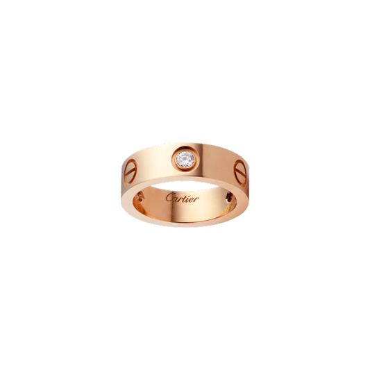 LOVE RING, 3 DIAMONDS PINK GOLD, DIAMONDS