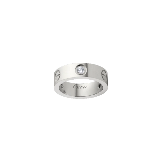 LOVE RING, 3 DIAMONDS WHITE GOLD DIAMOND