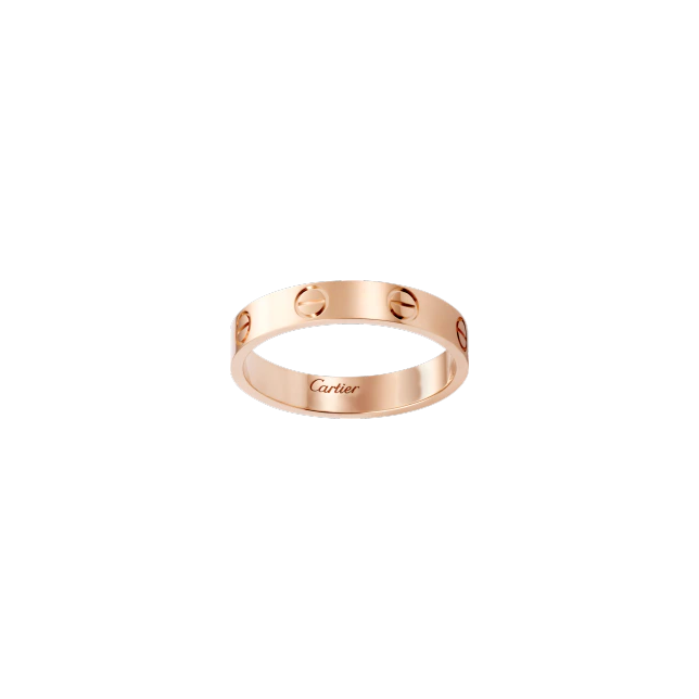 LOVE WEDDING BAND PINK GOLD