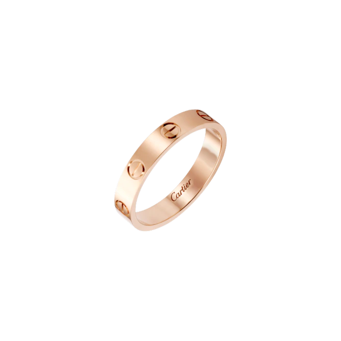 LOVE WEDDING BAND PINK GOLD