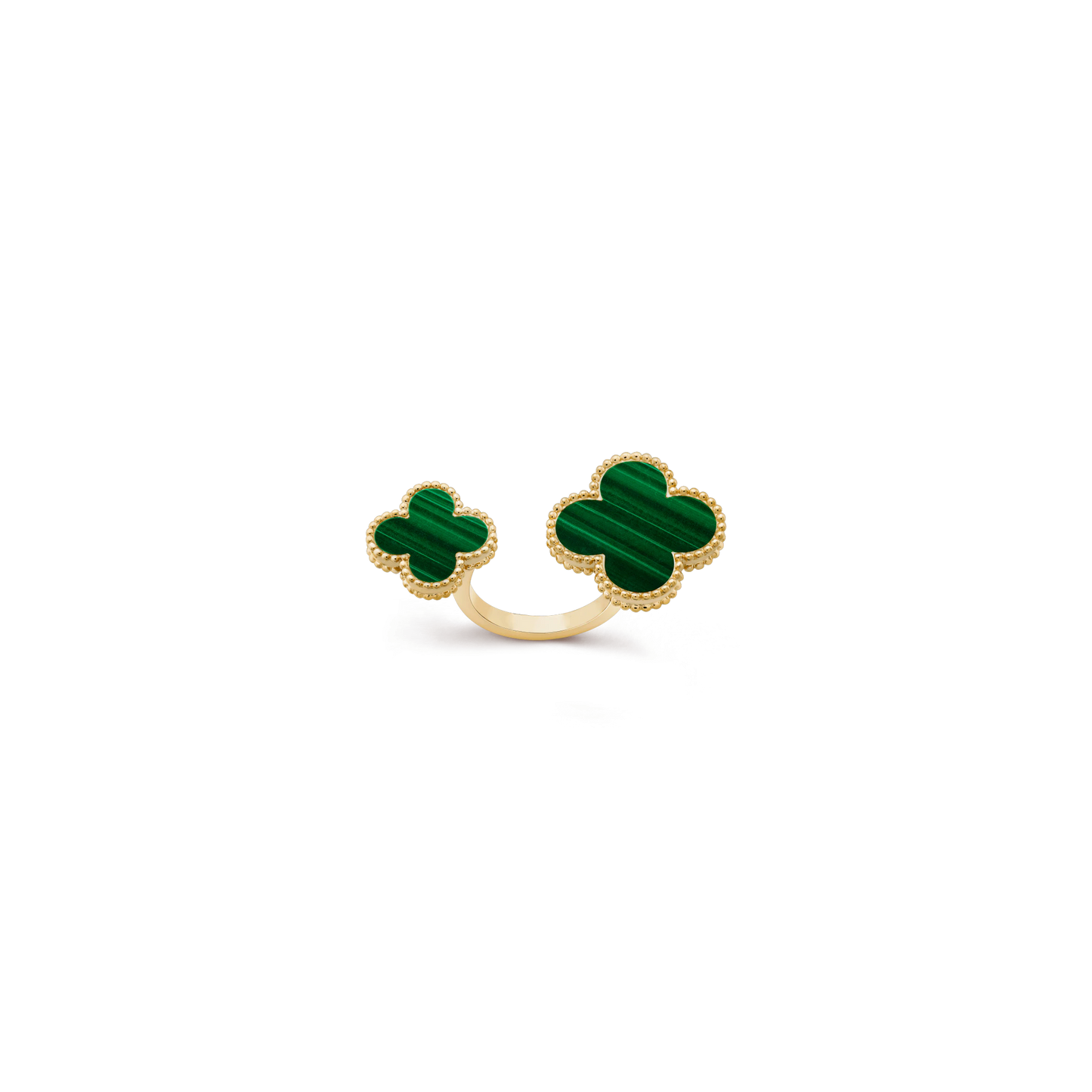 Magic Alhambra Between the Finger ring Yellow gold, Malachite