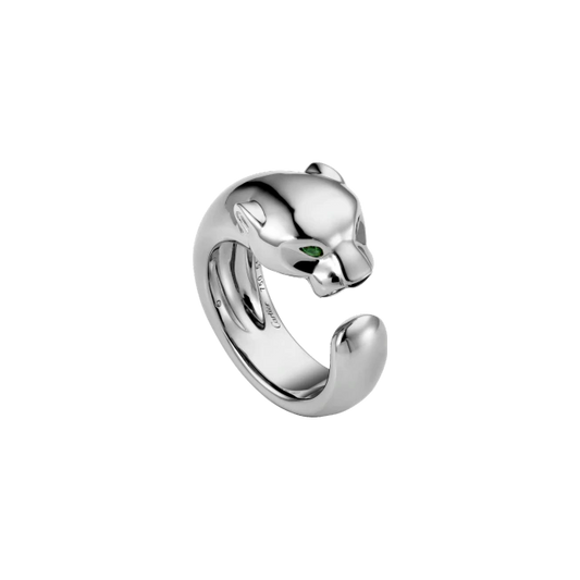 PANTHÈRE DE CARTIER RING PINK GOLD, TSAVORITE GARNETS, ONYX