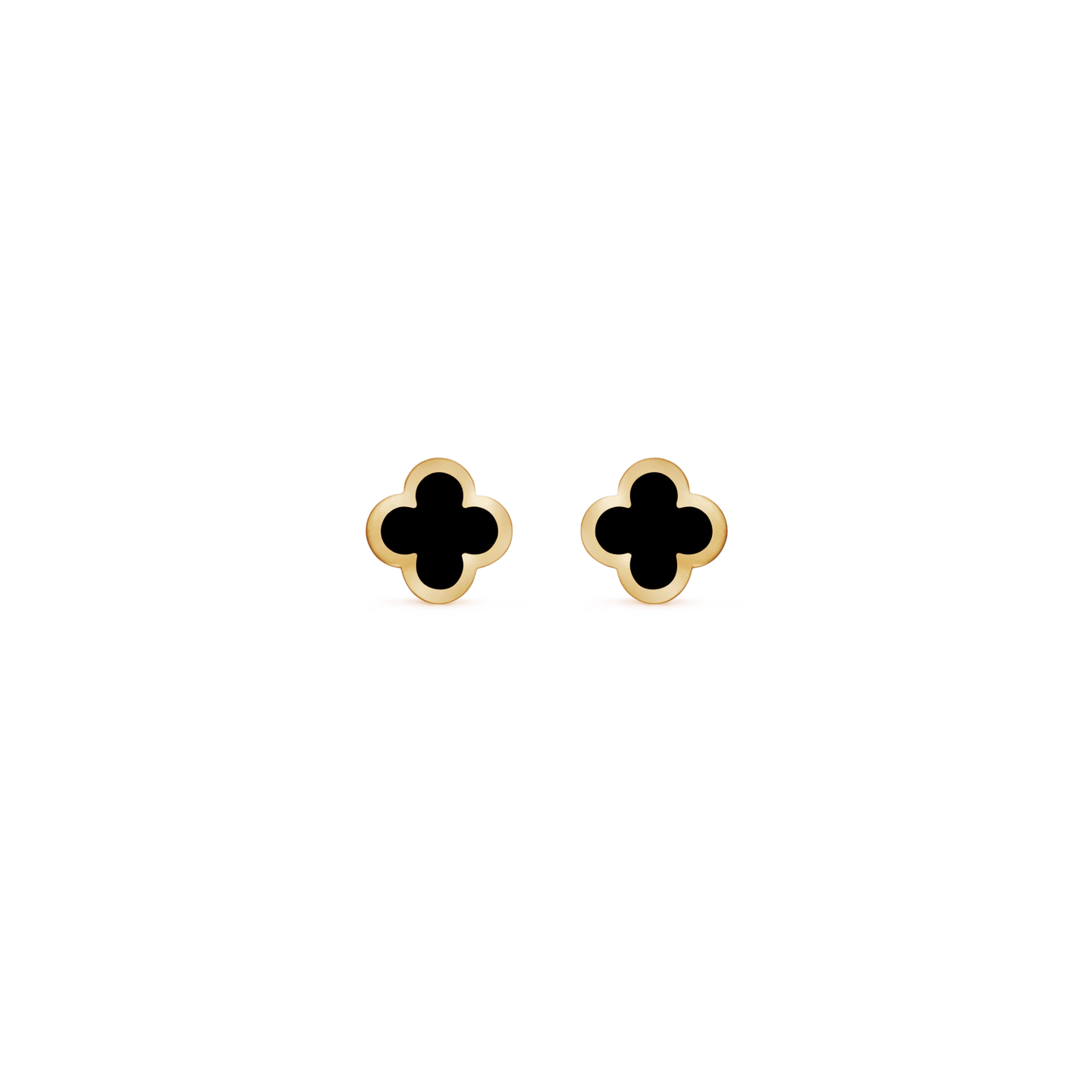 Pure Alhambra earstuds Yellow gold, Onyx