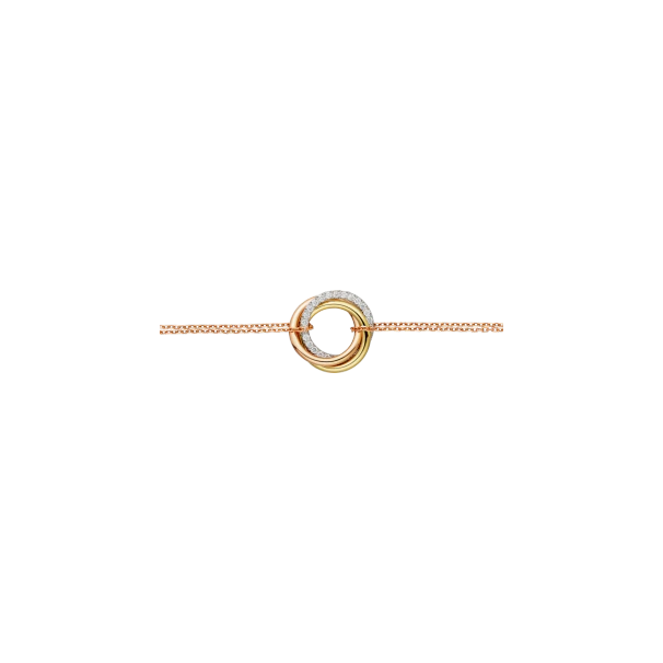 TRINITY BRACELET WHITE GOLD, YELLOW GOLD, PINK GOLD, DIAMONDS