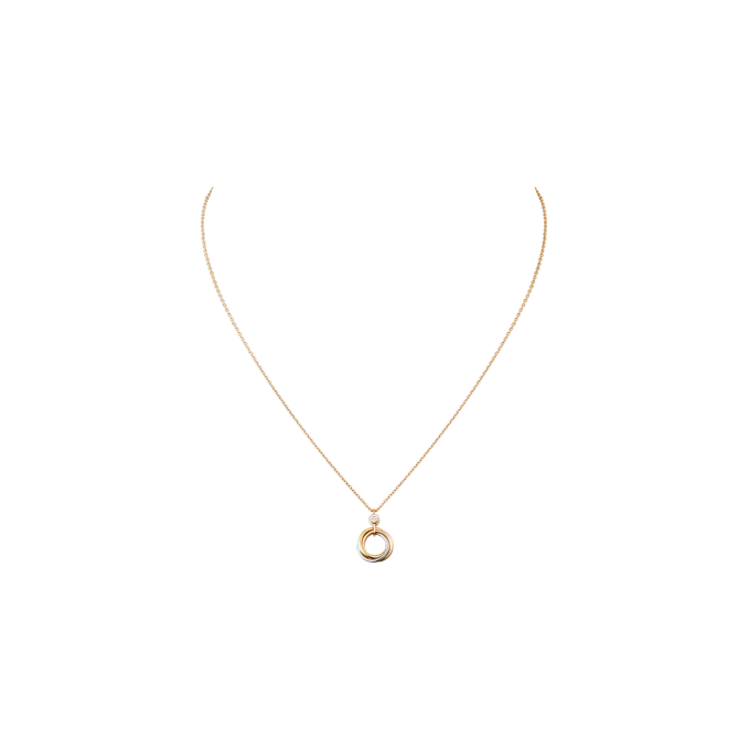 TRINITY NECKLACE WHITE GOLD, YELLOW GOLD, PINK GOLD, DIAMOND