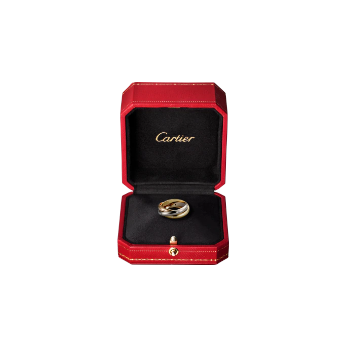 TRINITY RING WHITE GOLD, YELLOW GOLD, PINK GOLD, DIAMONDS