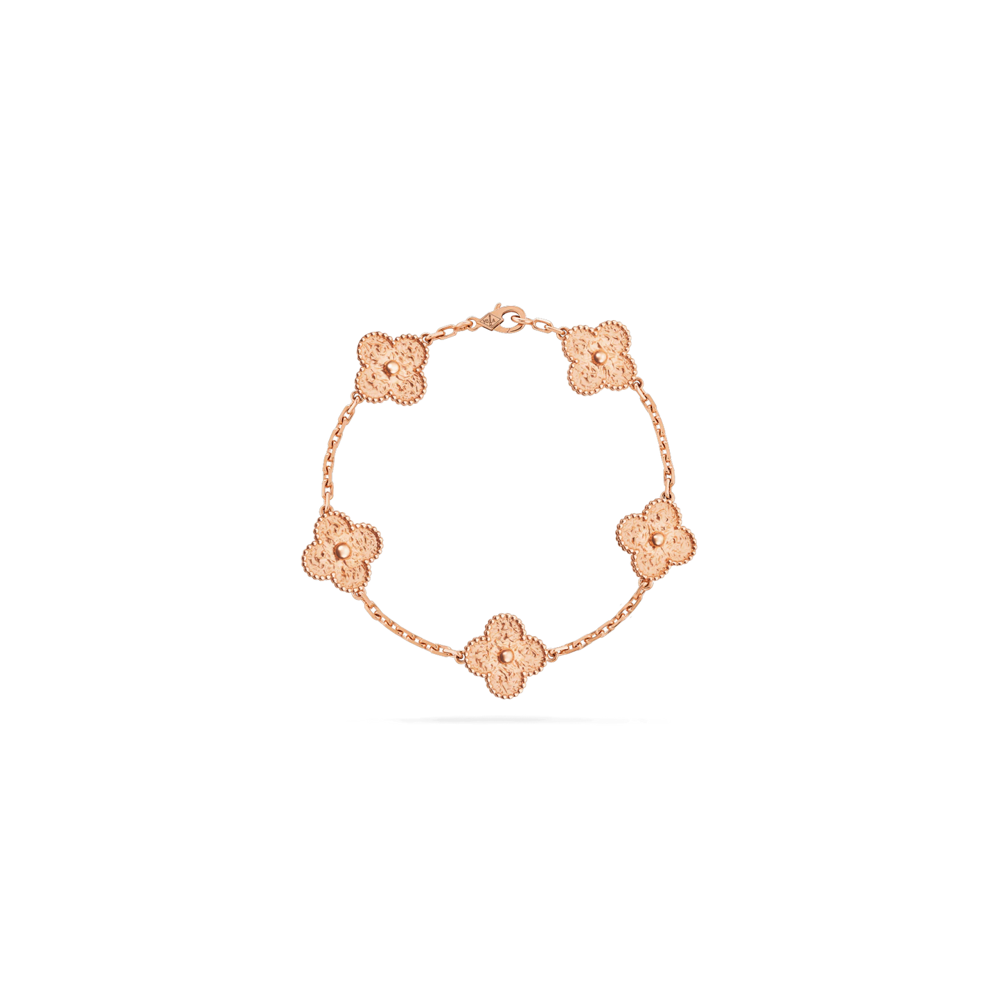 Vintage Alhambra bracelet, 5 motifs Rose gold