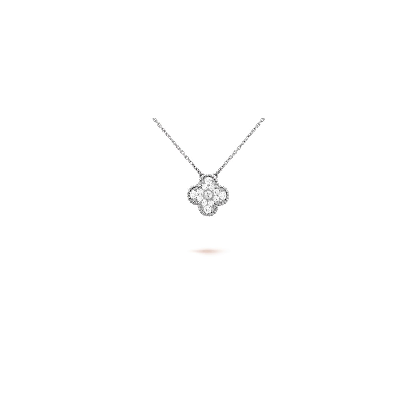 Vintage Alhambra pendant White gold, Diamond