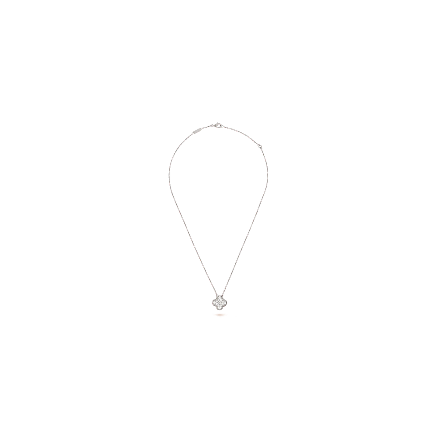 Vintage Alhambra pendant White gold, Diamond