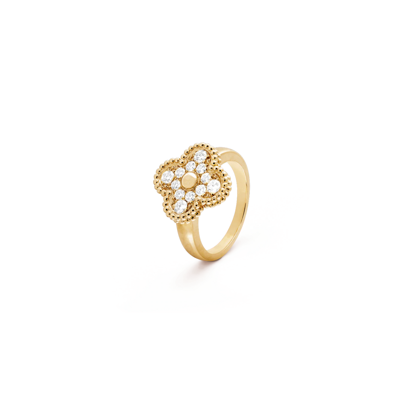 Vintage Alhambra ring Yellow gold, Diamond