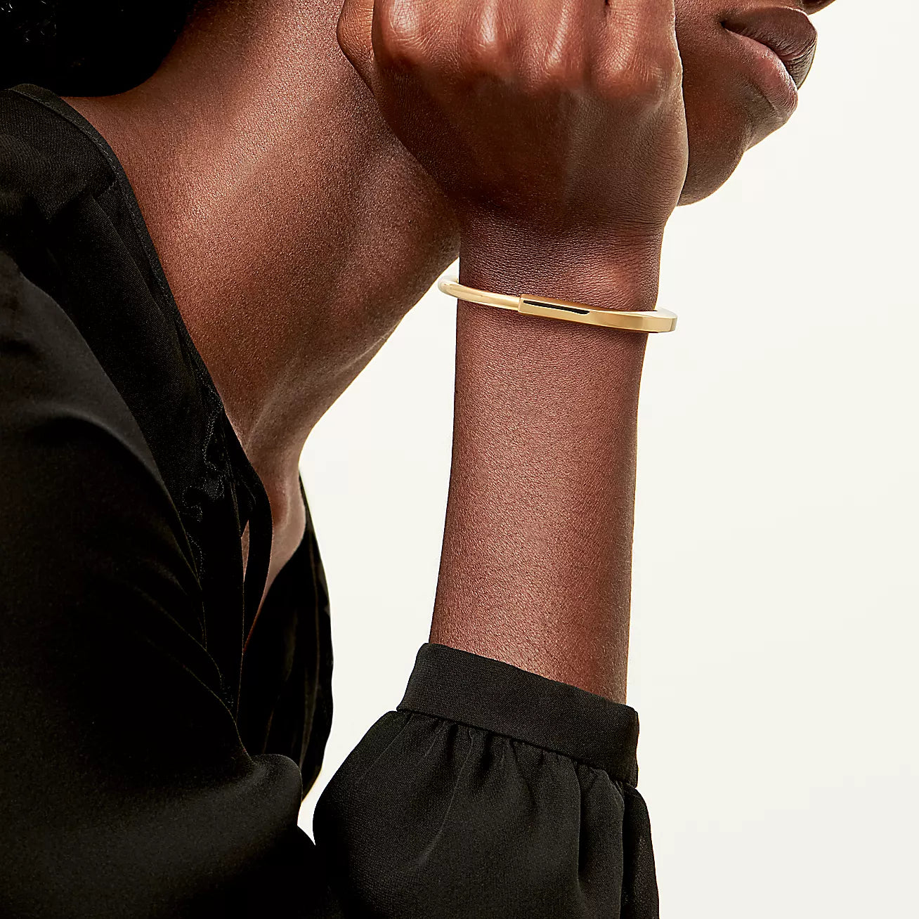 Tiffany Lock Bangle in Yellow Gold