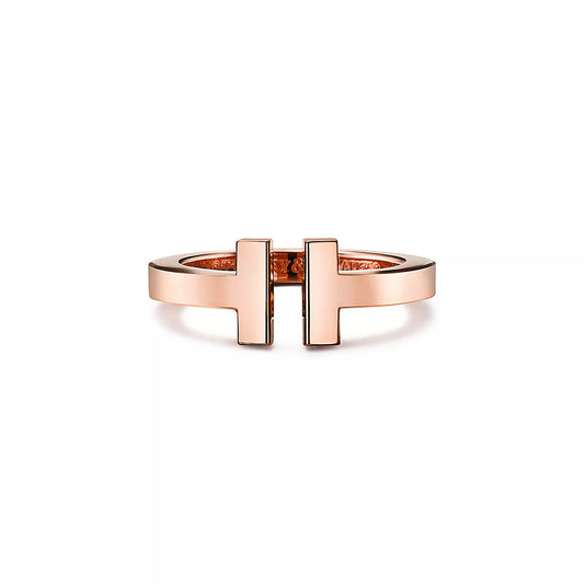 Tiffany T Square Ring in Rose Gold