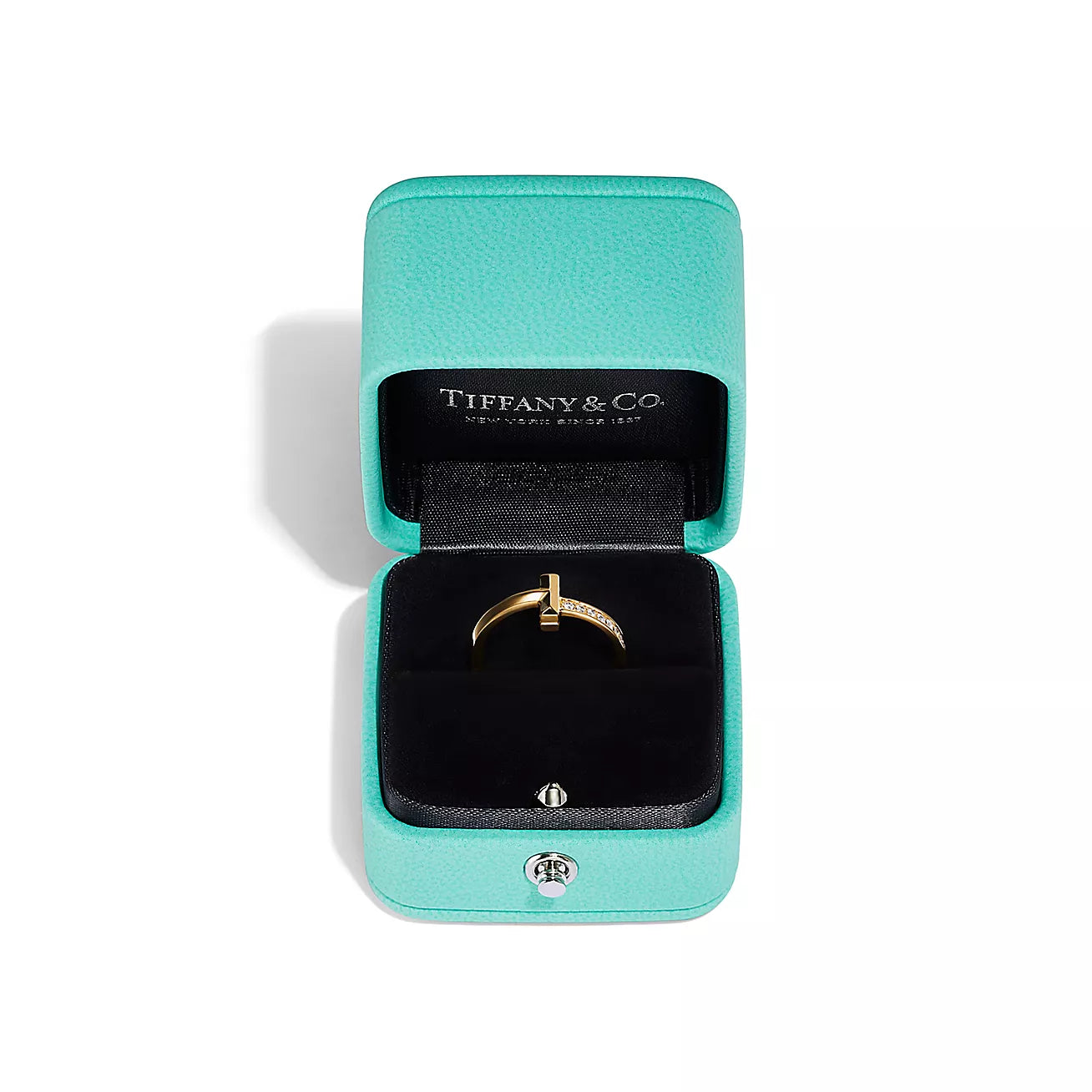 Tiffany T T1 Ring in Yellow Gold with Diamonds, 2.5 mm Wide