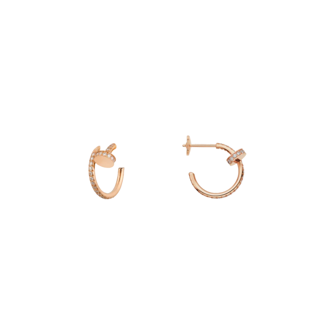 JUSTE UN CLOU EARRINGS PINK GOLD DIAMONDS