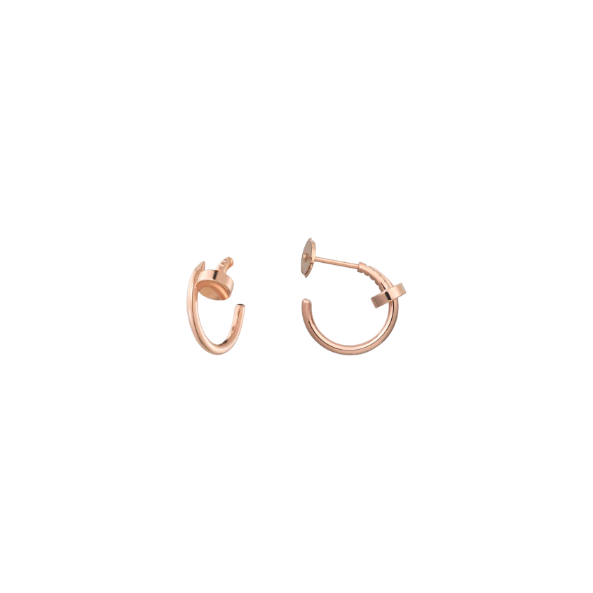 JUSTE UN CLOU HOOP EARRINGS PINK GOLD