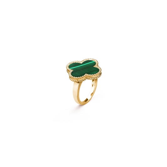 Magic Alhambra ring Yellow gold, Malachite