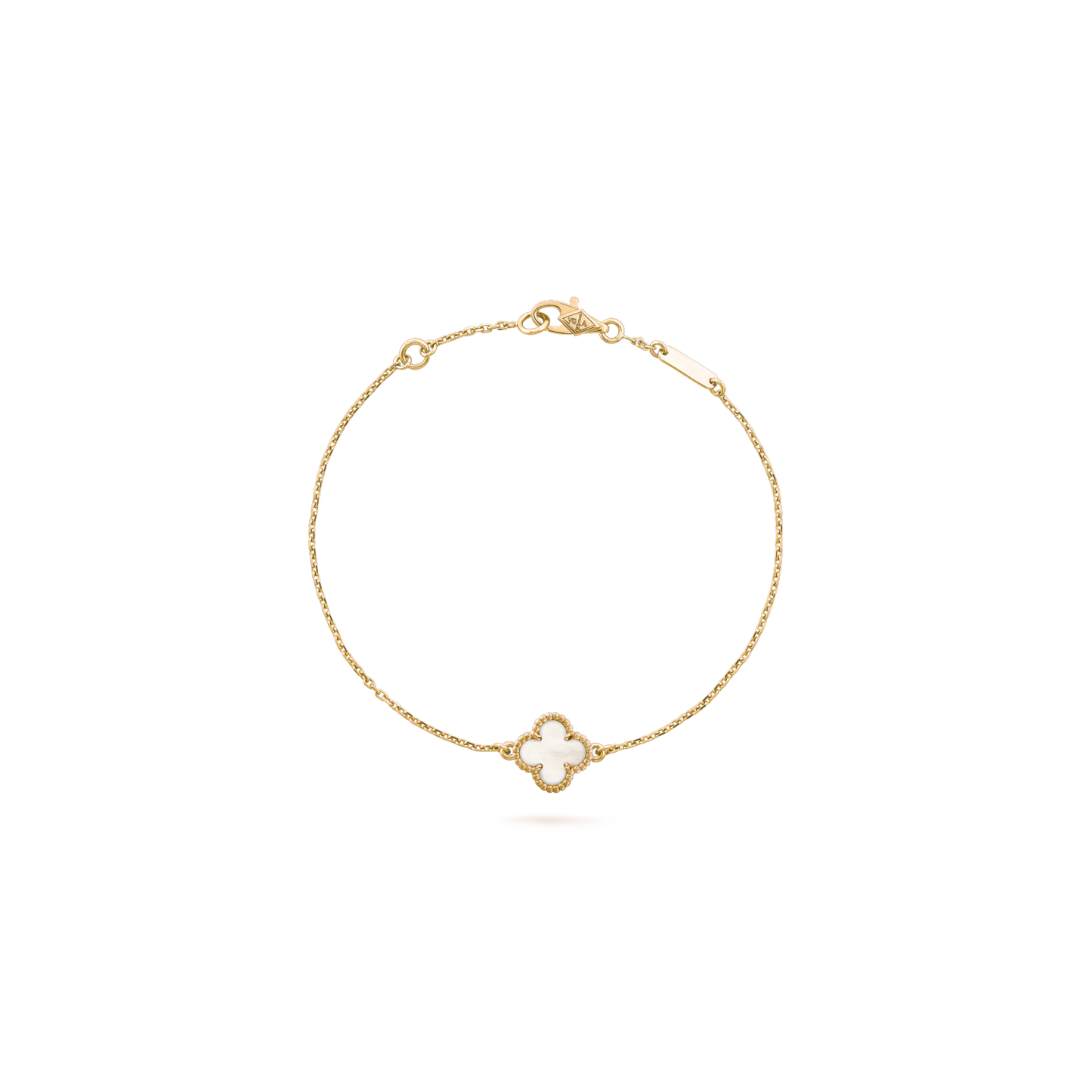 Sweet Alhambra bracelet Yellow gold, Mother-of-pearl