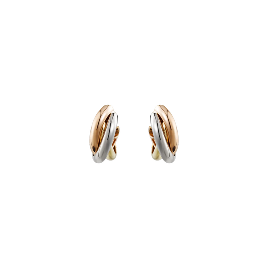 TRINITY EARRINGS WHITE GOLD, YELLOW GOLD, PINK GOLD