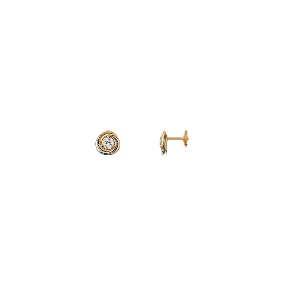 TRINITY EARRINGS WHITE GOLD, YELLOW GOLD, PINK GOLD, DIAMONDS B8045300