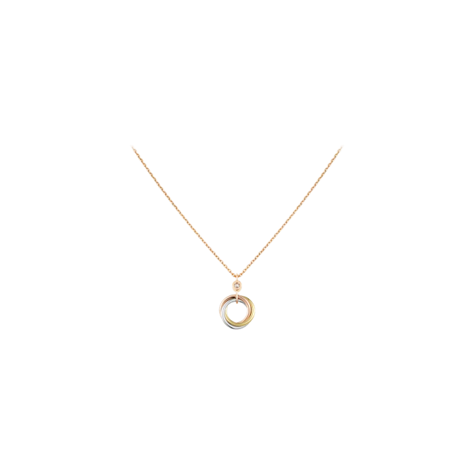 TRINITY NECKLACE WHITE GOLD, YELLOW GOLD, PINK GOLD, DIAMOND