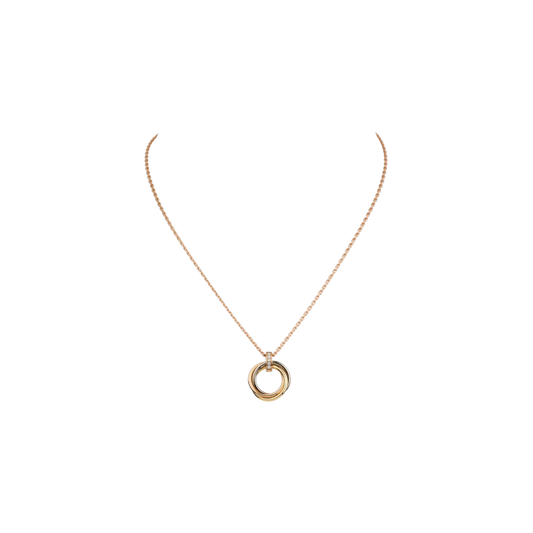 TRINITY NECKLACE WHITE GOLD, YELLOW GOLD, PINK GOLD, DIAMONDS