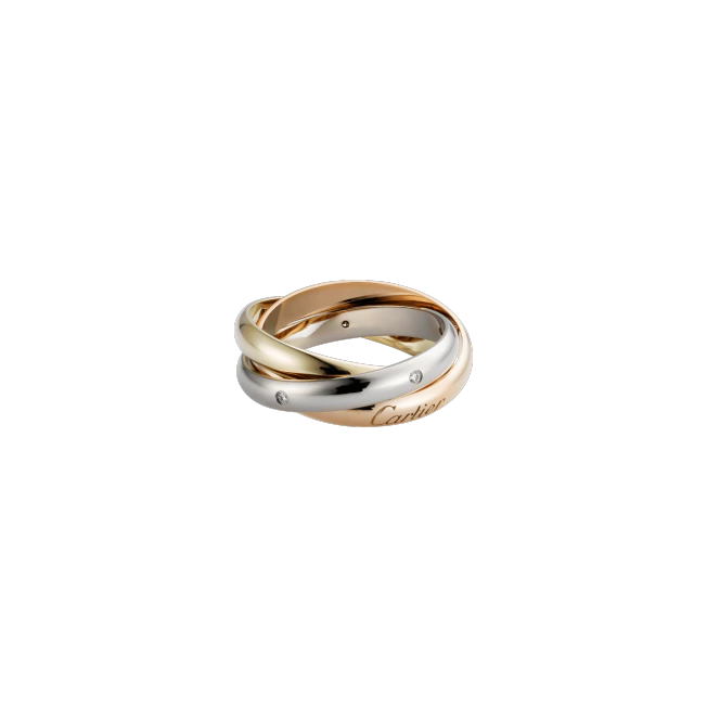 TRINITY RING WHITE GOLD, YELLOW GOLD, PINK GOLD, DIAMONDS B4088500