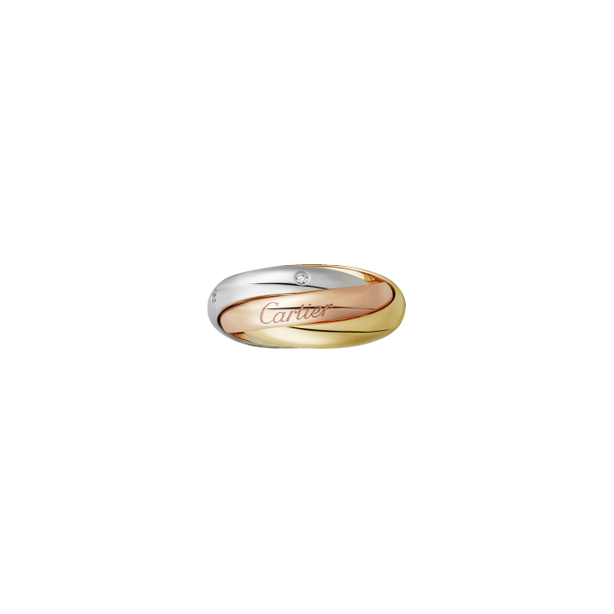 TRINITY RING WHITE GOLD, YELLOW GOLD, PINK GOLD, DIAMONDS B4088500