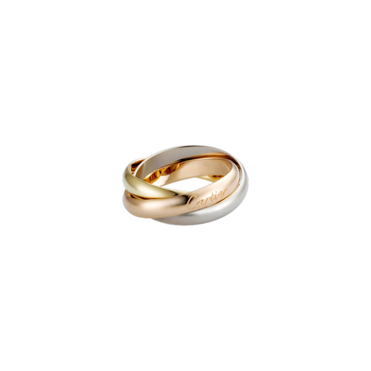 TRINITY RING, CLASSIC WHITE GOLD, YELLOW GOLD, PINK GOLD