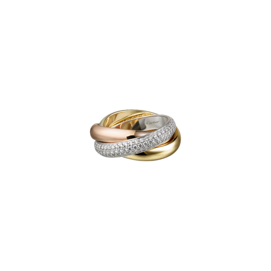 TRINITY RING, CLASSIC WHITE GOLD, YELLOW GOLD, PINK GOLD, DIAMONDS