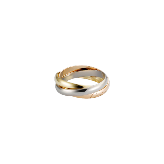 TRINITY RING, SMALL MODEL WHITE GOLD, YELLOW GOLD, PINK GOLD