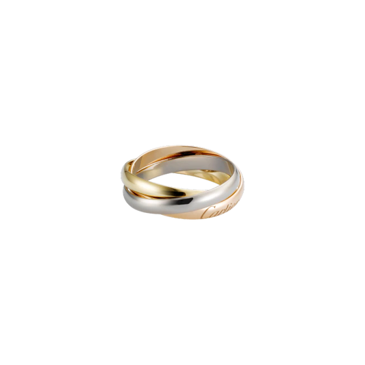 TRINITY RING, SMALL MODEL WHITE GOLD, YELLOW GOLD, PINK GOLD