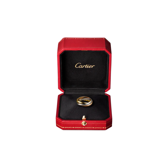 TRINITY RING, SMALL MODEL WHITE GOLD, YELLOW GOLD, PINK GOLD