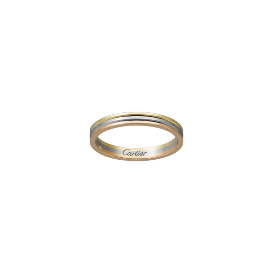 TRINITY WEDDING BAND WHITE GOLD, PINK GOLD, YELLOW GOLD