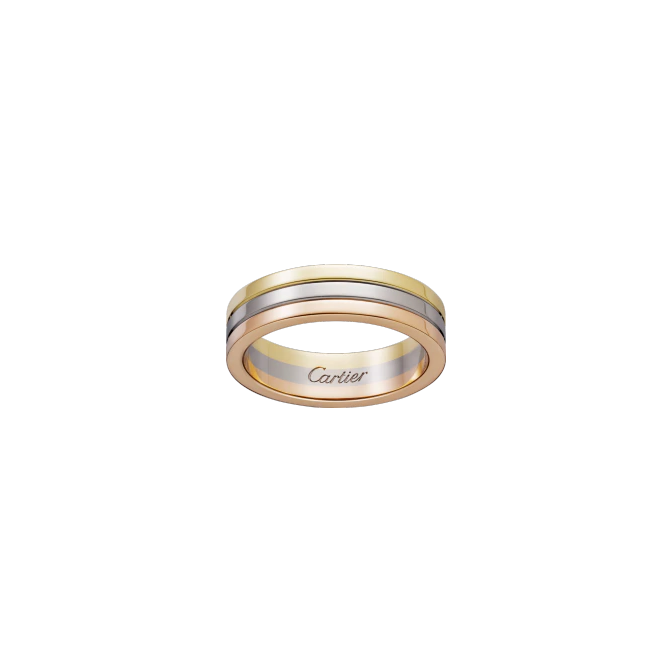 TRINITY WEDDING BAND WHITE GOLD, YELLOW GOLD, PINK GOLD B4052100