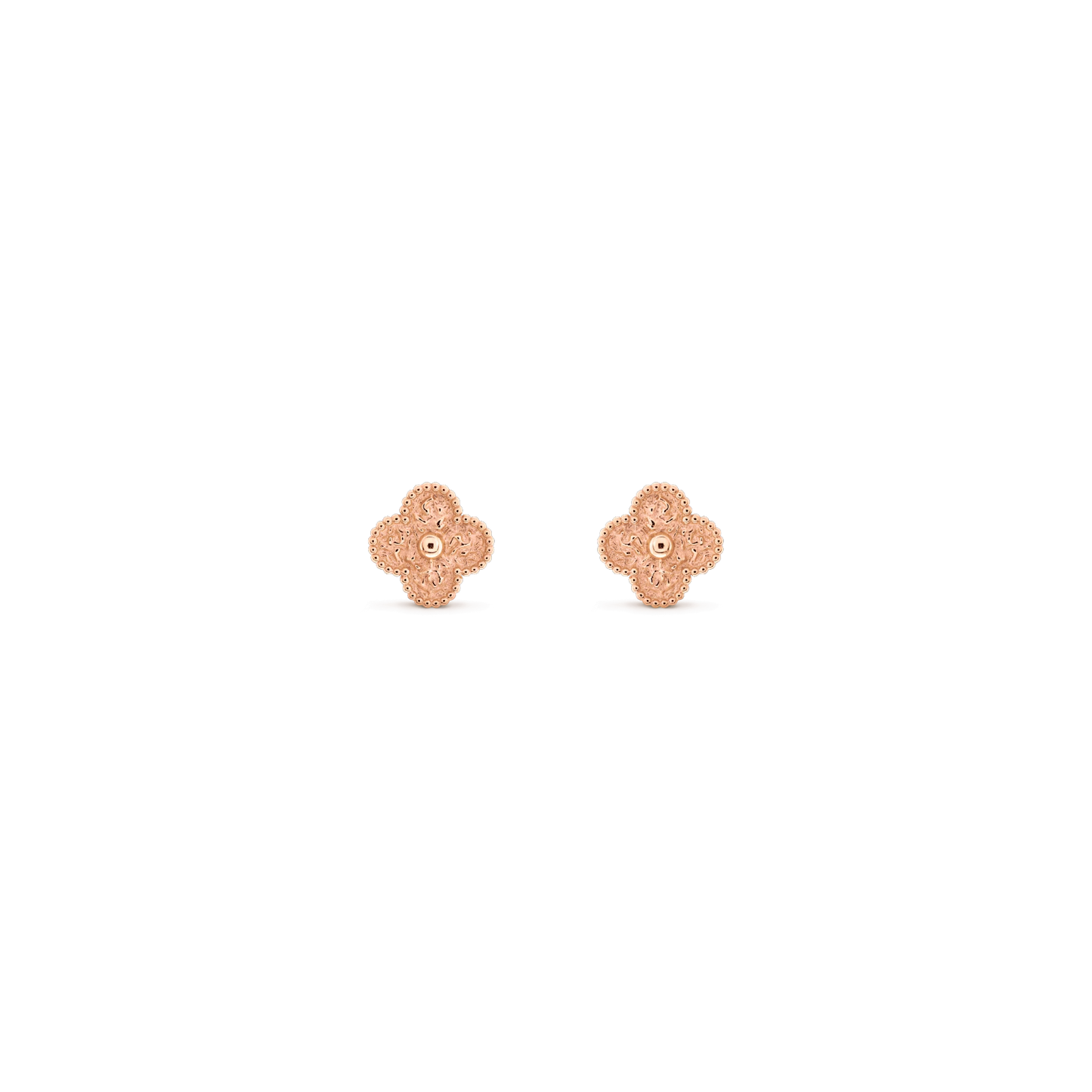 Vintage Alhambra earrings Rose gold