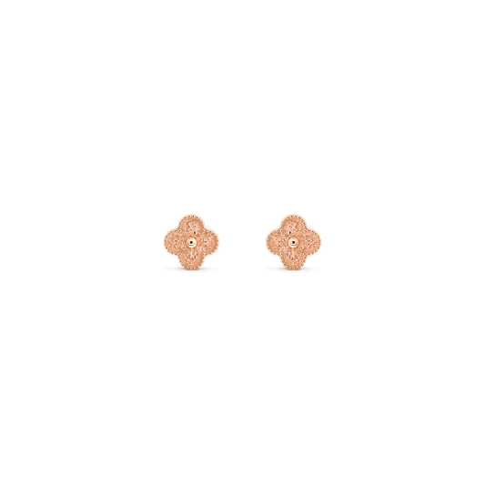 Vintage Alhambra earrings Rose gold