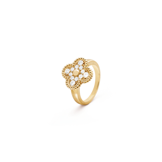 Vintage Alhambra ring Yellow gold, Diamond